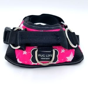 Pug Life Harness Dog Pink XS